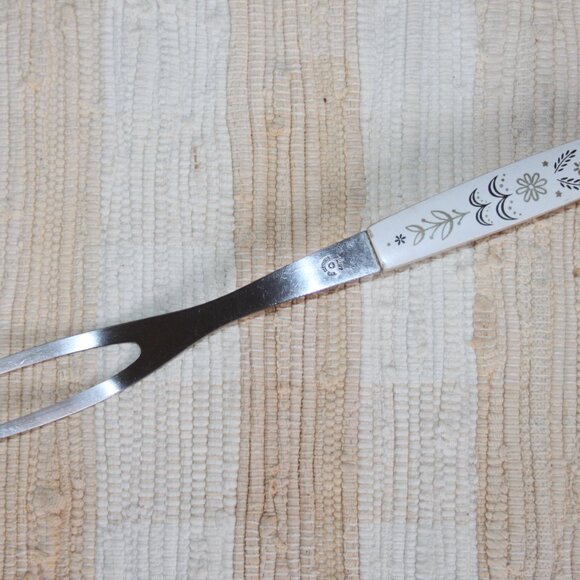 VTG FLINT ARROWHEAD STAINLESS 2 TINE MEAT FORK WHEAT HARVEST HANDLE 12" USA - Picture 3 of 12